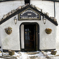 Buy canvas prints of The Kirkstone Pass Inn, Entrance by Linsey Williams