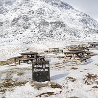 Buy canvas prints of Beer Garden, Kirkstone Pass Inn by Linsey Williams
