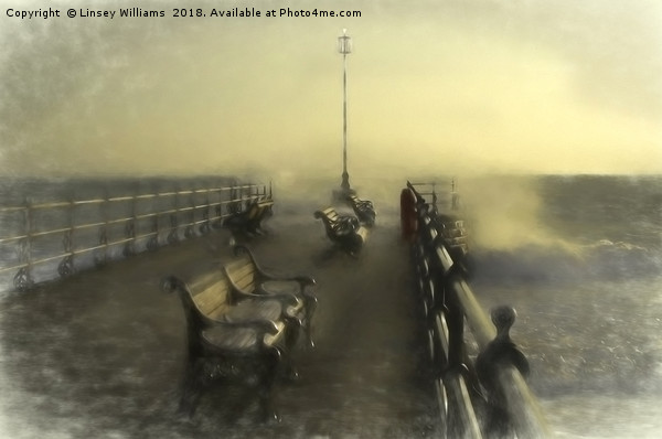 Winter Sunrise Swanage Jetty Picture Board by Linsey Williams