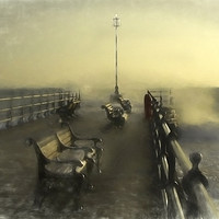 Buy canvas prints of Winter Sunrise Swanage Jetty by Linsey Williams