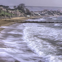 Buy canvas prints of Swanage Bay Winter by Linsey Williams