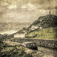 Buy canvas prints of End of the Road at Cape Cornwall by Linsey Williams