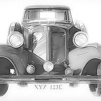 Buy canvas prints of Beauford Classic Car by Linsey Williams
