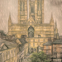 Buy canvas prints of Lincoln Cathedral                           by Linsey Williams
