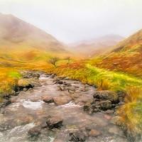 Buy canvas prints of Mardale Beck to Harter Fell  by Linsey Williams