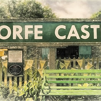 Buy canvas prints of Corfe Castle Railway Station by Linsey Williams