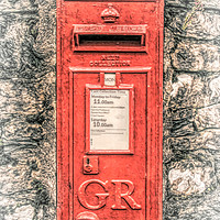 Buy canvas prints of Vintage Post Box by Linsey Williams