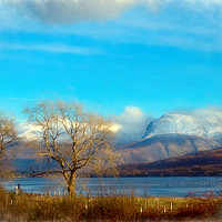 Buy canvas prints of Ben Nevis and Loch Lochy, Scotland by Linsey Williams