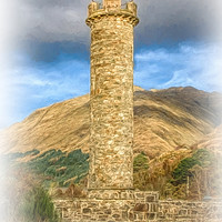 Buy canvas prints of Glenfinnan Memorial, Scotland by Linsey Williams