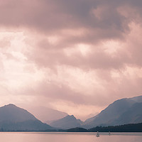 Buy canvas prints of Derwent water and Borrowdale Valley Cumbria by Linsey Williams