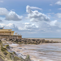 Buy canvas prints of Sheringham Seafront, Norfolk by Linsey Williams