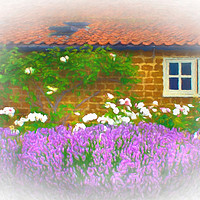 Buy canvas prints of Lavender Cottage by Linsey Williams