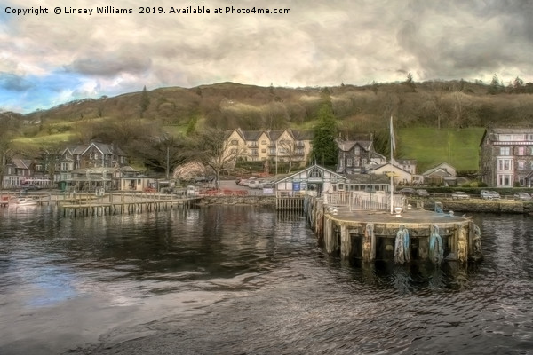 Waterhead Pier, Ambleside Picture Board by Linsey Williams