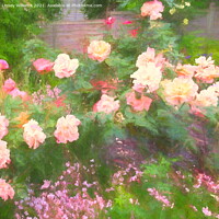 Buy canvas prints of A Riot of Roses by Linsey Williams