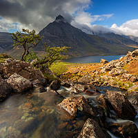 Buy canvas prints of Ogwen Valley Snowdonia North Wales at Spring sunri by J.Tom L.Photography