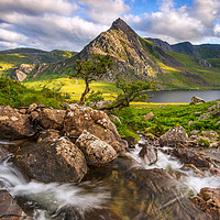Buy canvas prints of Tryfan and Ogwen Valley Snowdonia North Wales with by J.Tom L.Photography