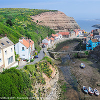 Buy canvas prints of Above Staithes by Keith Mountford