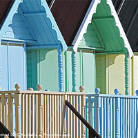 Buy canvas prints of Mersea Island Beach Huts by Keith Mountford