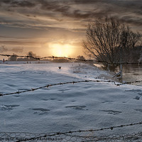 Buy canvas prints of Sunrise and Snow by Iain Mavin