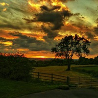 Buy canvas prints of  Sunset Over Shildon County Durham by Iain Mavin