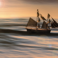 Buy canvas prints of Sunset Sailing by Iain Mavin