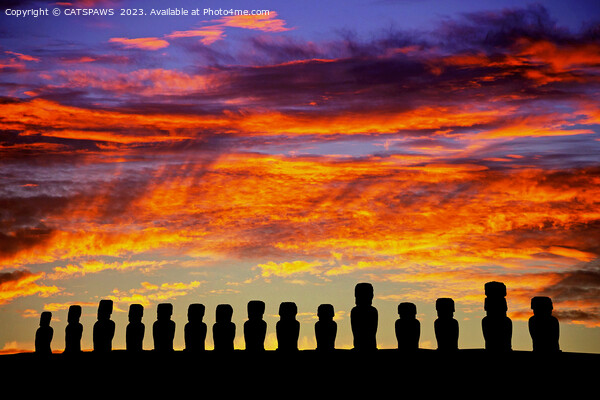 EASTER ISLAND SUNRISE Picture Board by CATSPAWS 