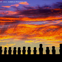 Buy canvas prints of EASTER ISLAND SUNRISE by CATSPAWS 