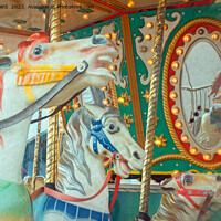 Buy canvas prints of RETRO CAROUSEL by CATSPAWS 