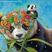 Buy canvas prints of FLOWER PANDAS by CATSPAWS 