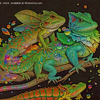 Buy canvas prints of COOL CHAMELEONS by CATSPAWS 