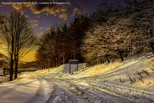  Snowy Sunrise Picture Board by Nigel Hatton