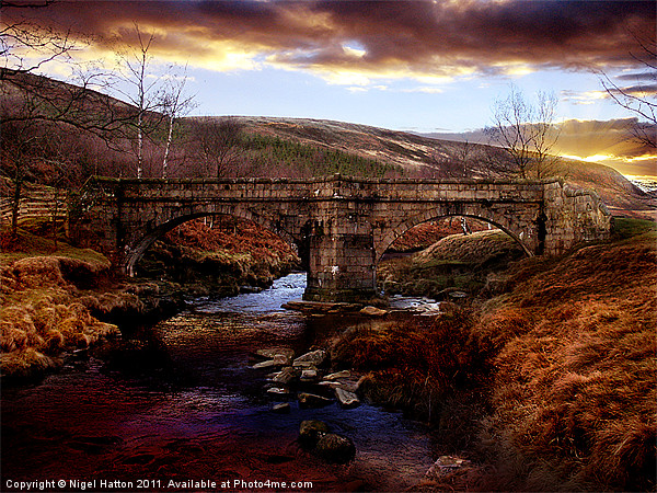 Packhorse Bridge Picture Board by Nigel Hatton