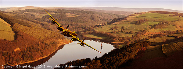 Lancaster Over Derwent Framed Mounted Print by Nigel Hatton