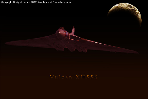 Vulcan XH558 Picture Board by Nigel Hatton