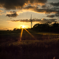 Buy canvas prints of Turbine Sunset by Nigel Hatton