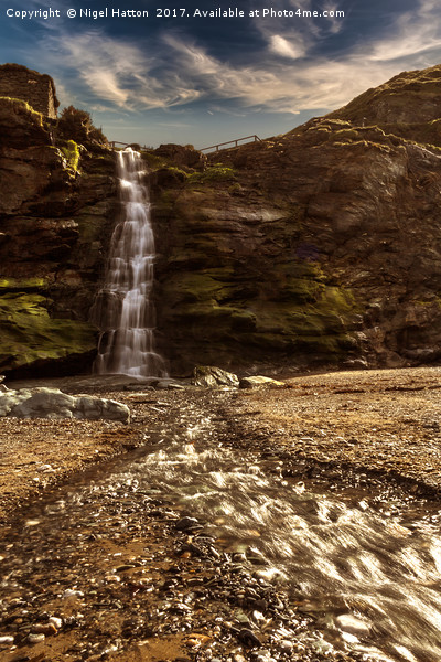 Tintagel Waterfall # 2 Picture Board by Nigel Hatton