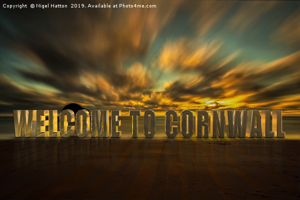 Welcome to Cornwall Picture Board by Nigel Hatton