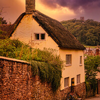 Buy canvas prints of Dunster cottage by Nigel Hatton