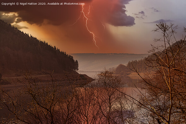 Lightning In The Valley Picture Board by Nigel Hatton