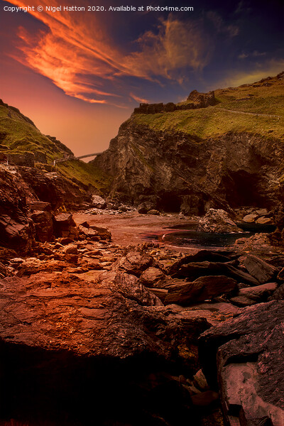 Tintagel Cove Picture Board by Nigel Hatton