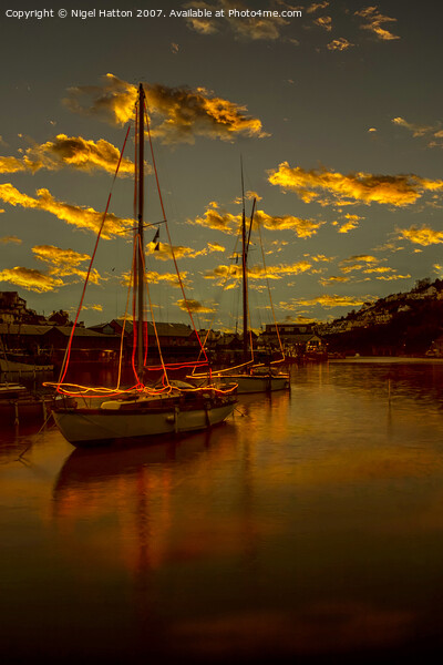 Christmas Boats Picture Board by Nigel Hatton