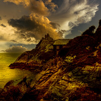 Buy canvas prints of Sunset At Polperro by Nigel Hatton