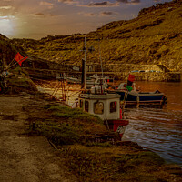 Buy canvas prints of Boscastle Harbour At Sunset by Nigel Hatton