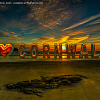 Buy canvas prints of I Love Cornwall  by Nigel Hatton