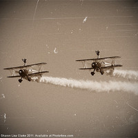 Buy canvas prints of wing walkers at eastbourne by Sharon Lisa Clarke