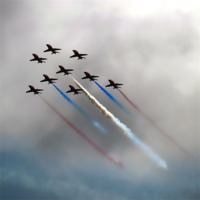 Buy canvas prints of Red Arrows formation by Sharon Lisa Clarke