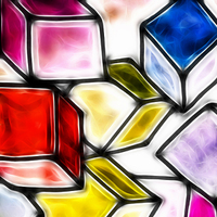 Buy canvas prints of Fractalius cubes by Sharon Lisa Clarke