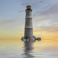 Buy canvas prints of The Lighthouse 2 by Sharon Lisa Clarke