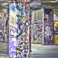Buy canvas prints of Graffiti by Sharon Lisa Clarke