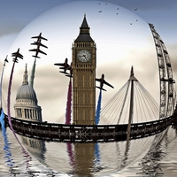 Buy canvas prints of London will rise again sphere by Sharon Lisa Clarke